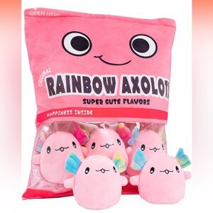 Pink Axolotl Plush Toy Set